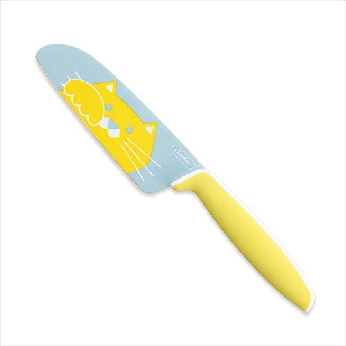 グーテ 子供用包丁(両刃) イエロー(ねこ)