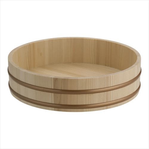 天然木盛込桶 クリアー(樹脂タガ)桶のみ 尺2