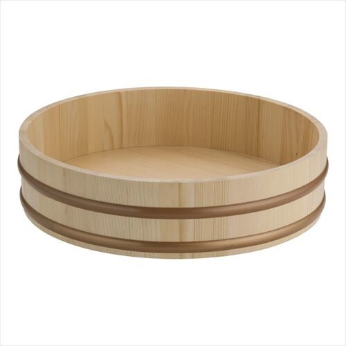 天然木盛込桶 クリアー(樹脂タガ)桶のみ 尺3