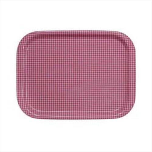 Rトレー取手なし角Lチェックピンク