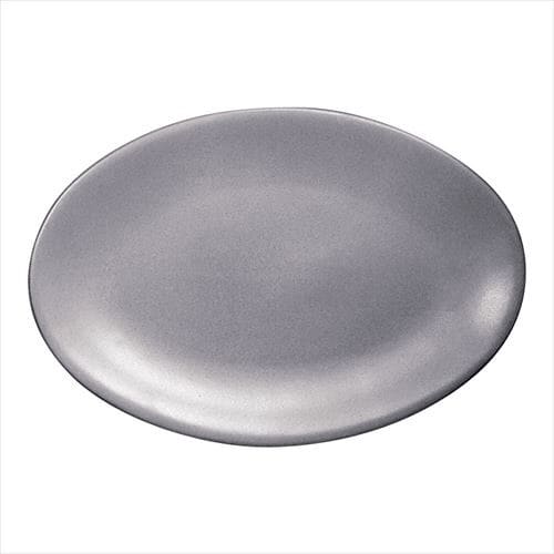 マットグレイ オーバルプレート20cm