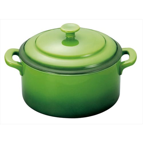 ソレイユラウンドキャセロール グリーン