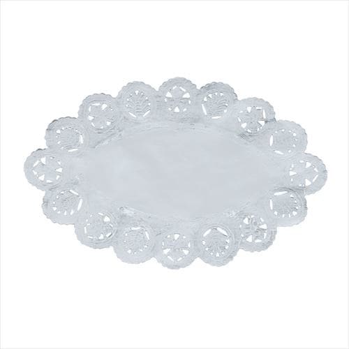 ドイリー銀小判型レースペーパー(100枚入)14号