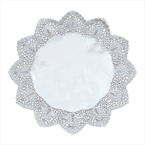 ドイリー 銀丸型レースペーパー(100枚入) 9号