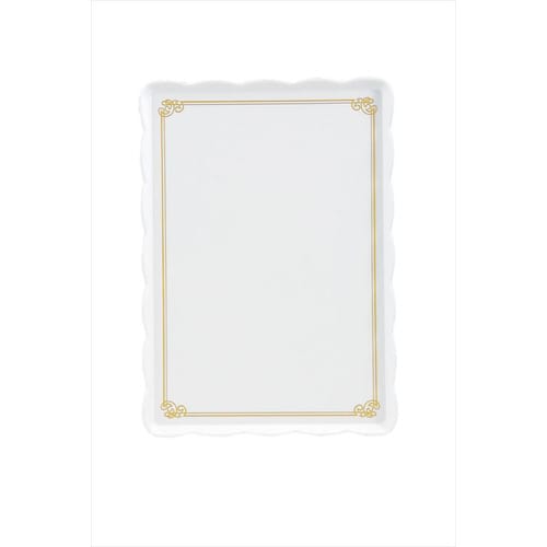 ウェーブメラミンケーキトレー(金唐草)