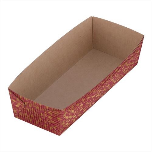 ベーキングトレー リーフ柄長方型 (50枚入)