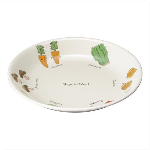 メラミンお子様食器「ベジタ村」18cm皿