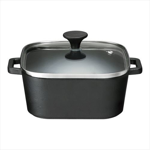 デリッシュライフコロスクエアポット(ガラス蓋付)