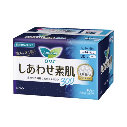 ロリエしあわせ素肌 多い夜用 30センチ 羽つき