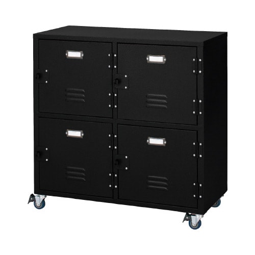 スチールチェスト4ドア TPN−31ブラック