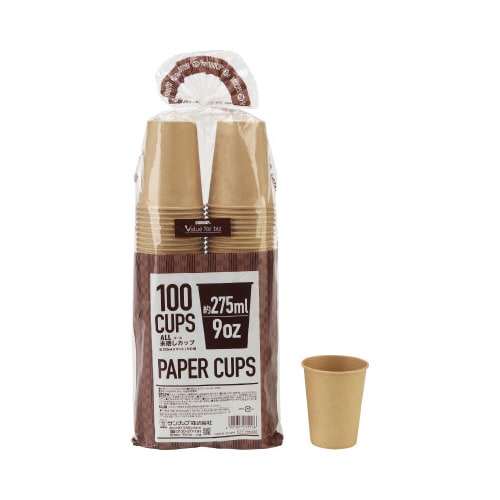 オール未晒しカップ275ml 100個×20