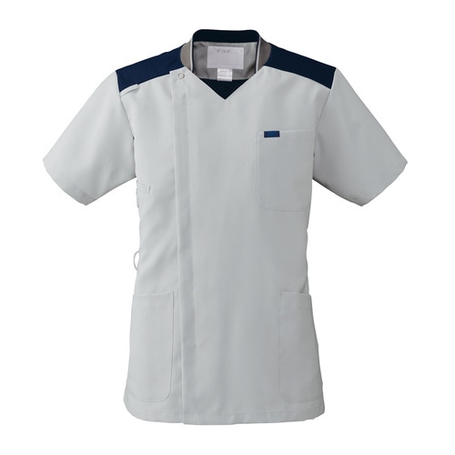 メンズジップスクラブ7044SCグレー×ネイビS