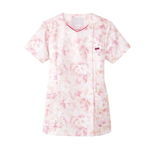 花柄ジップスクラブ7034SCピンクEL