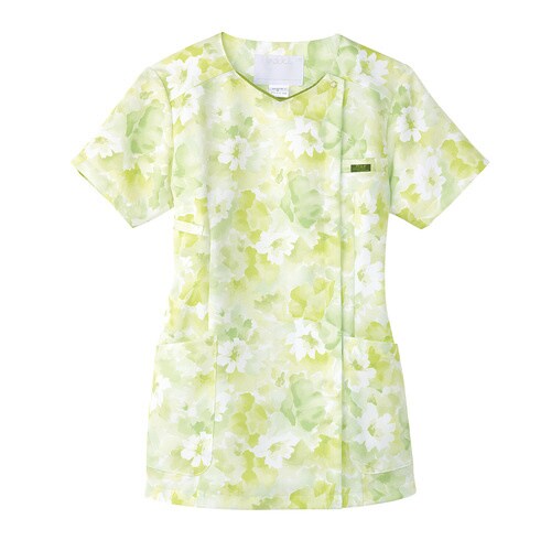 花柄ジップスクラブ7034SCグリーンLL