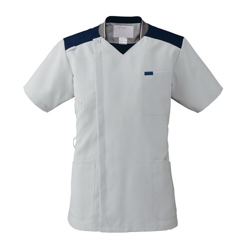 メンズジップスクラブ7044SCグレー×ネイビL