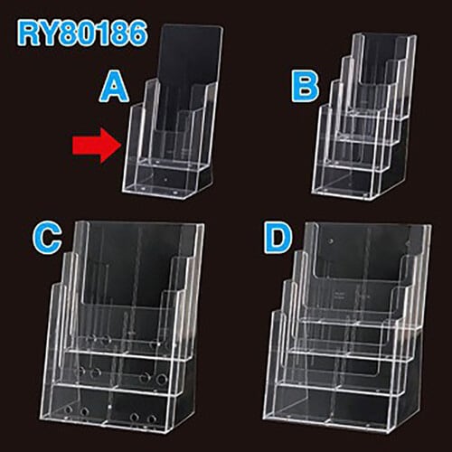 カタログホルダー (A4三つ折・2段)