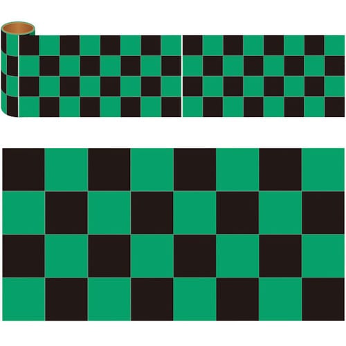 かんたんロール幕 市松(黒緑)