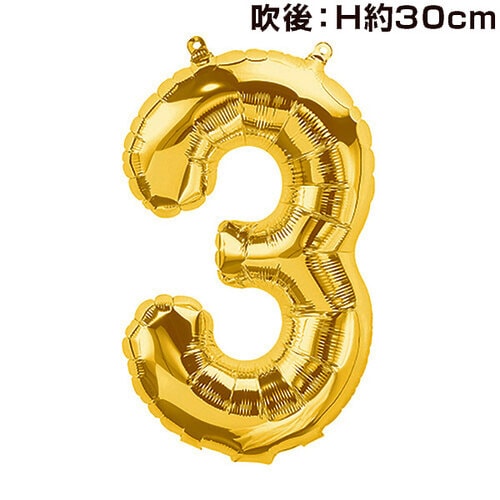16インチプレミアムレターバルーン3ゴールド 4個