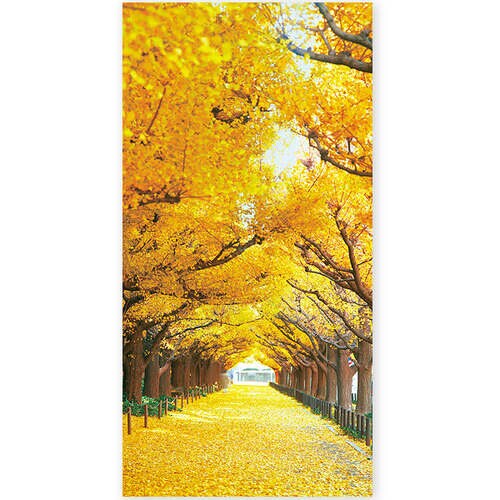イチョウ並木タペストリー(防炎加工)