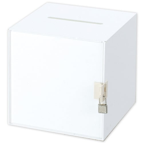 アクリル応募箱(白)鍵付き
