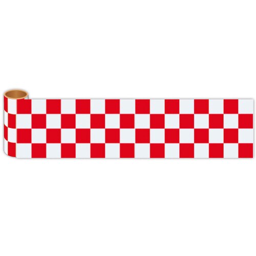 かんたんロール幕 市松(赤)