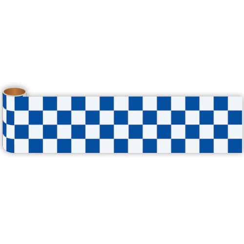 かんたんロール幕 市松(藍色)