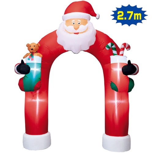 エアブロー サンタクロースアーチ(高さ270cm