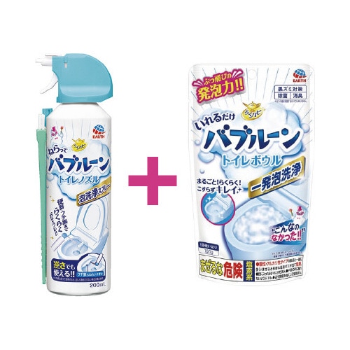 らくハピバブルーン トイレノズル+トイレボウル