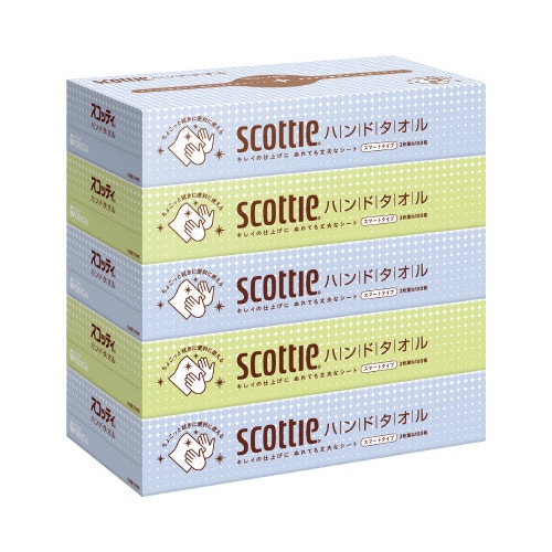 スコッティハンドタオル 100組(5箱入)×4