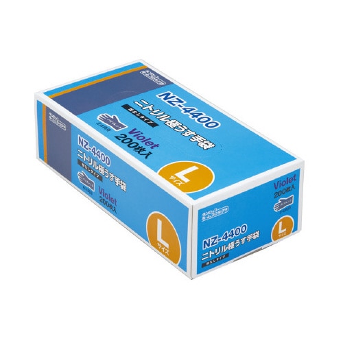 粉なしニトリル極うす手袋 Lサイズ 200枚入