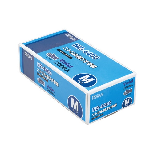 粉なしニトリル極うす手袋 Mサイズ 200枚入