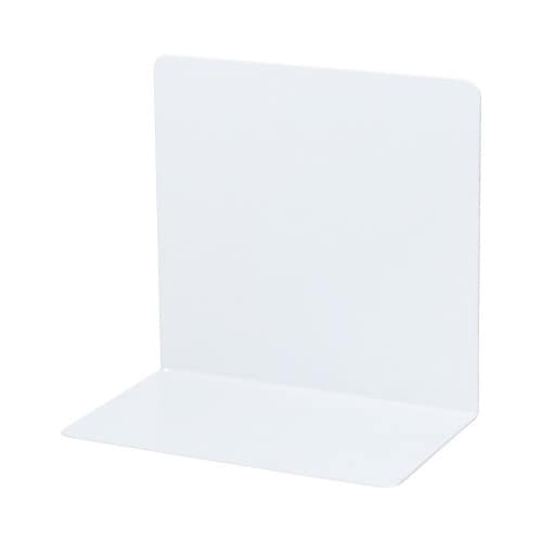 ブックエンド マグネット付 L型 ワイド 白