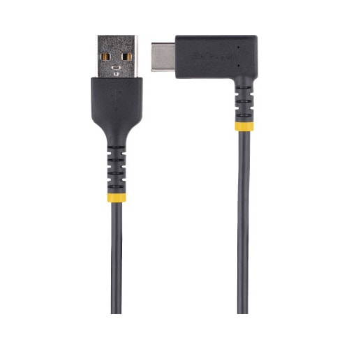 USB−A −USB−Cケーブル15cmL型右向き