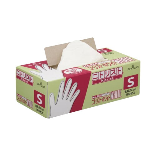 ニトリスト・ホワイト100枚入 ホワイト S 1梱
