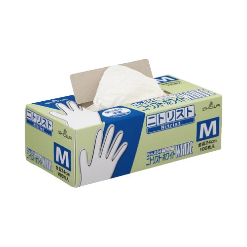 ニトリスト・ホワイト100枚入 ホワイト M 1梱