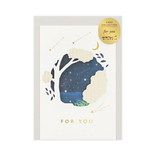 カード 窓付き 星空柄