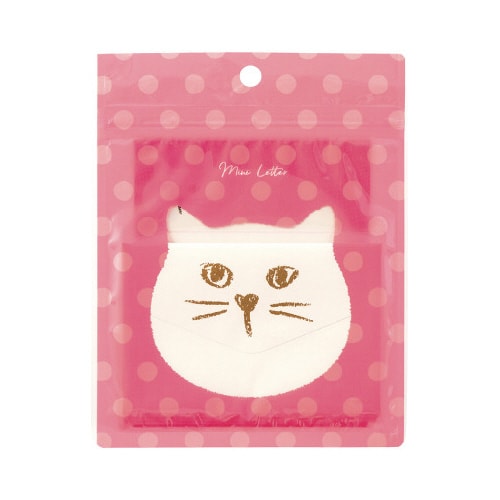ミニレターセット ケース入 ネコ柄