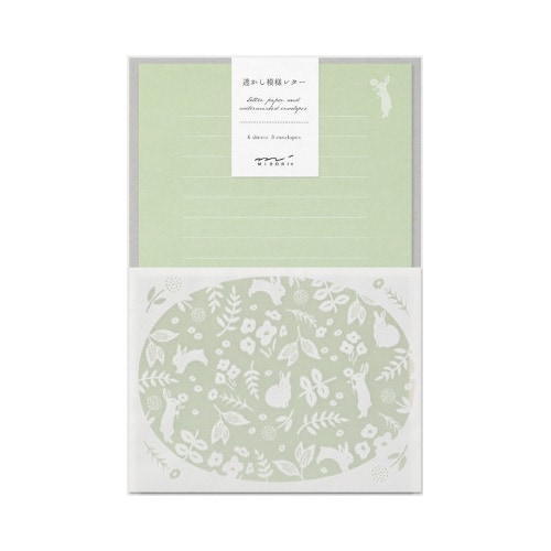 レターセット501 透かし うさぎ柄