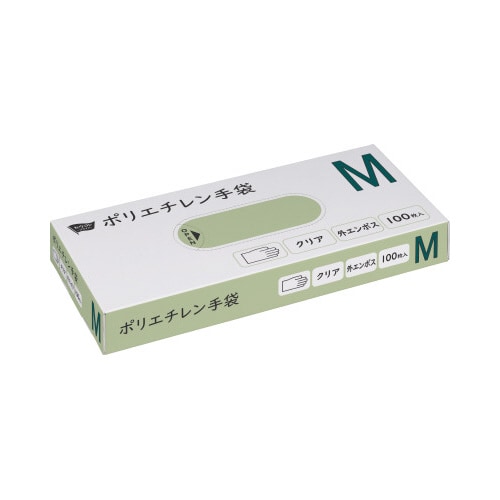 ポリエチレン手袋 外エンボスM100枚クリア