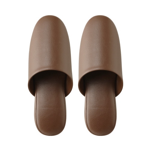 抗菌多機能ビニールスリッパ 前とじ ブラウン40足