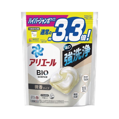 アリエールジェルボール4D微香 詰替HJ 39個