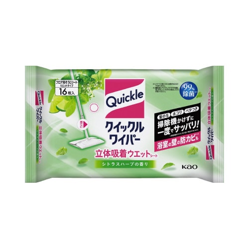 クイックル立体吸着WSシトラスハーブ替16枚×20