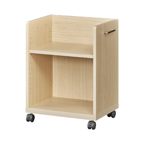 木製デスク下ワゴン 天板なし ナチュラル