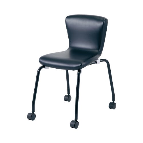 BONITAクッションチェアキャスターブラック2脚