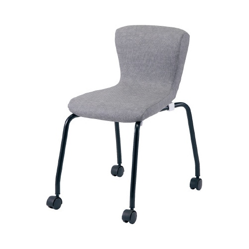 BONITAクッションチェアキャスターグレー2脚