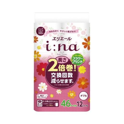 イーナトイレット 2倍巻12R プリント ダブル