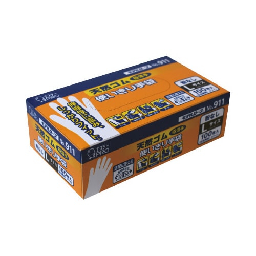 NO.911天然ゴム使い切り手袋 L ×12箱