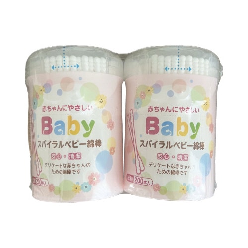 スパイラルベビー綿棒 200本入 2個P×5