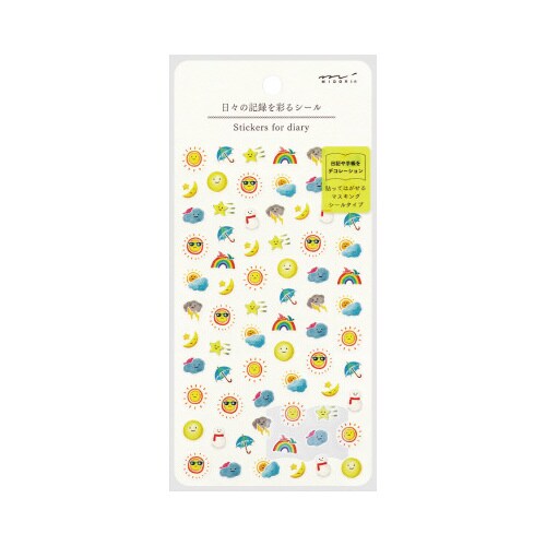 シール 日々の記録 天気柄