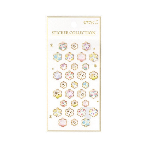 シール2527 レジン 花柄